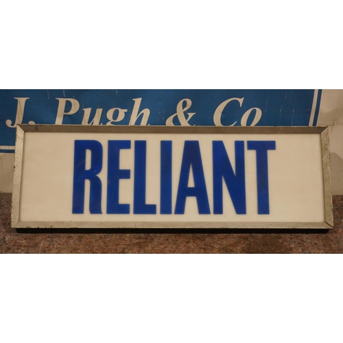 612 - Genuine illuminated hanging sign- Reliant 12x36