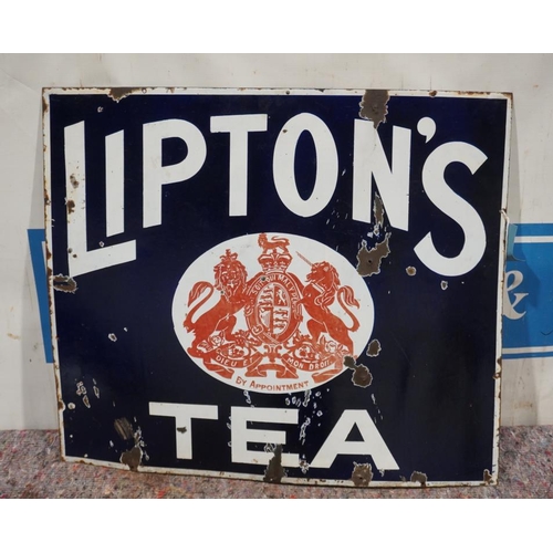 619 - Enamel sign- Liptons tea 32 x 27