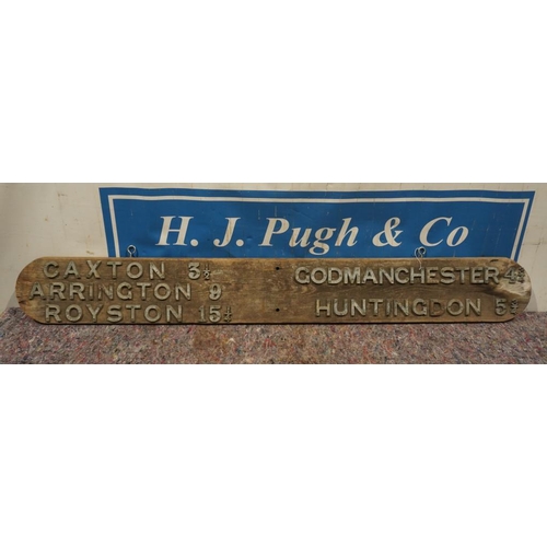 631 - Antique wooden road direction sign 64x8