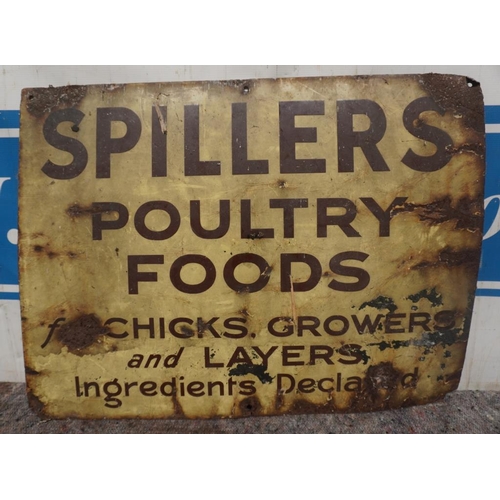 660 - Enamel sign, Spillers Poultry Foods 24x18