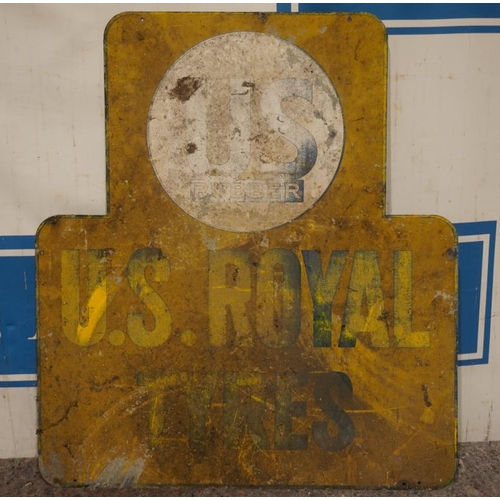 661 - Aluminium sign, US Royal Tyres 31x28