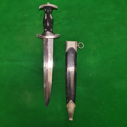 940 - 1939 SS mans dagger, double marked transitional blade by E Pack and Sohne with 