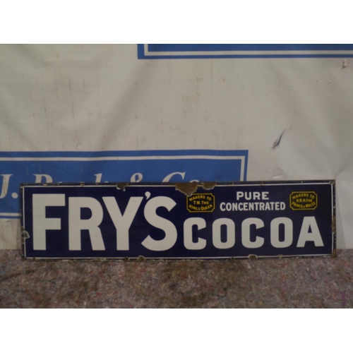 682 - Fry's Cocoa enamel sign 12