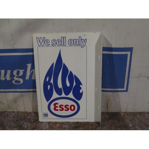 689 - Esso Blue double sided tin sign 20