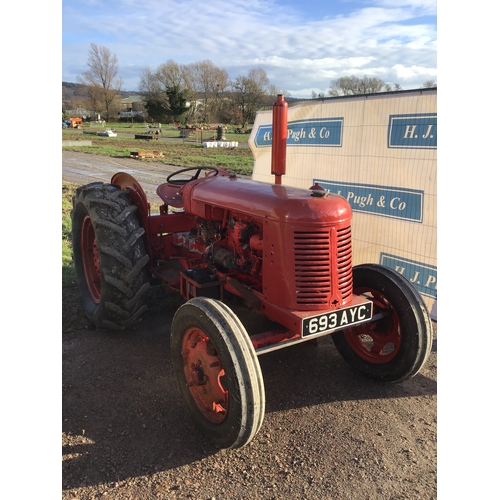 149A - David Brown 25D tractor 1958, partly restored, new front tyres, comes with bonnet sides, runs and dr... 