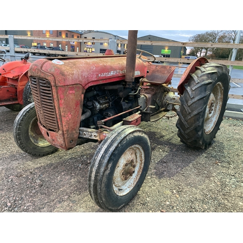 138 - Massey Ferguson 3 cylinder diesel tractor, has diff lock. Runs