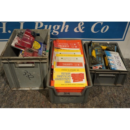 234 - Box of Martek multi sharpeners, box of rolling rulers and box of hand pumps +VAT