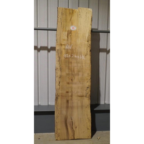 43 - Spalted Beech 95x24x1 1/2