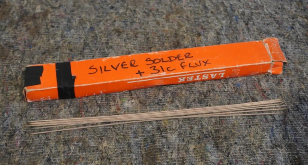 Box of silver solder rods approx 30