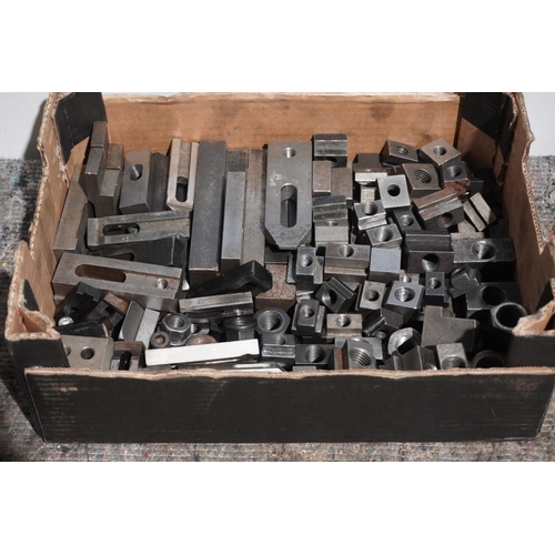 732 - Large quantity of engineering clamps, T nuts and accessories