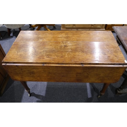 112 - Mahogany drop leaf table 47x48