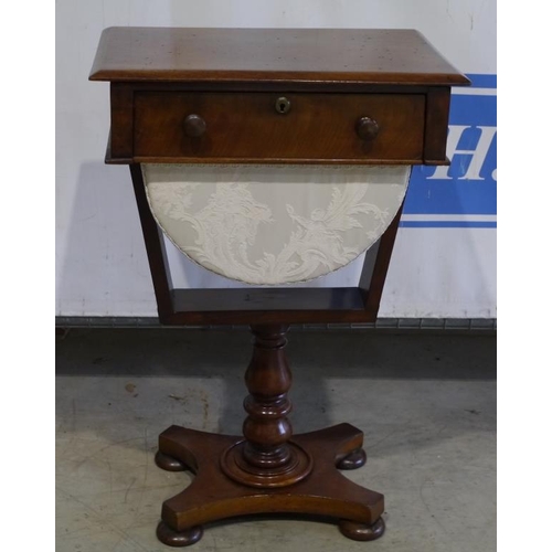 120 - Victorian mahogany sewing table
