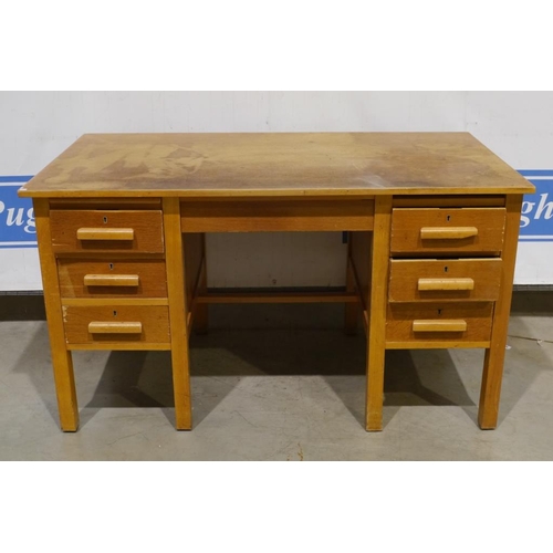 152 - Oak writing desk 30x54