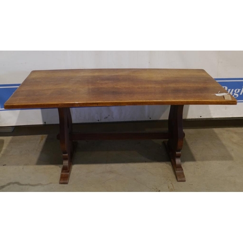 155 - Oak refectory table 66x33