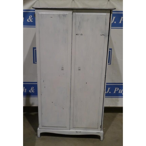 219 - Stag painted 2 door wardrobe