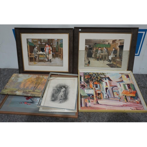 260 - Assorted framed prints including 2 Cecil Aldin prints and 1 George Hann