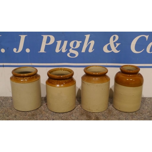 273 - 4 Stoneware jars