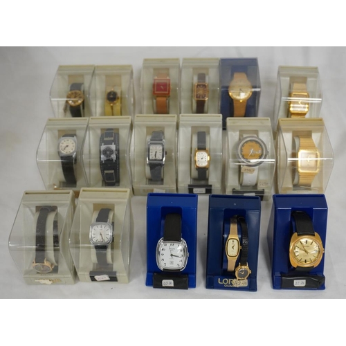 302 - Quantity of assorted watches including Lorus and Ingersol mostly NOS in original packaging