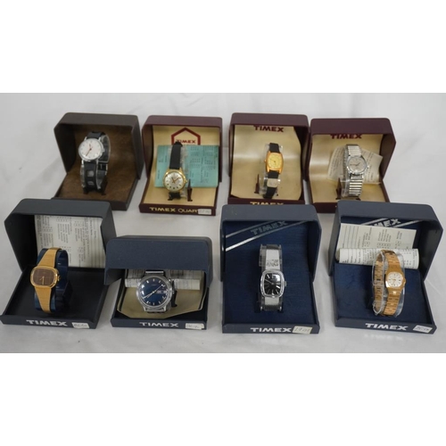 304 - 8 Assorted Timex watches. NOS in original packaging