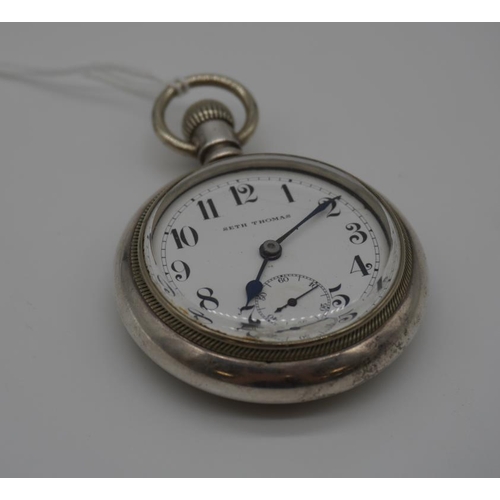 375 - Seth Thomas American 15 jewels pocket watch. 1909 Good condition, train on back