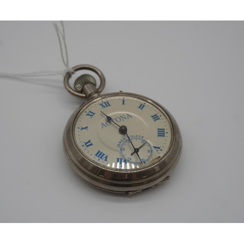 378 - Actona pinset pocket watch. Good condition. C.1900