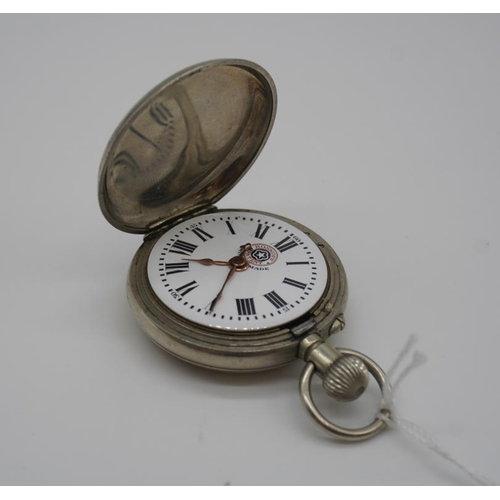 380 - Unusual pinset roskoph pocket watch. C1900