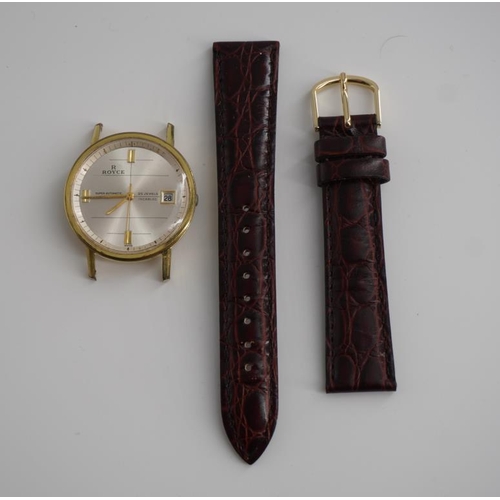 401 - R.Royce 25 jewel incabloc super automatic gents wrist watch with strap not attached