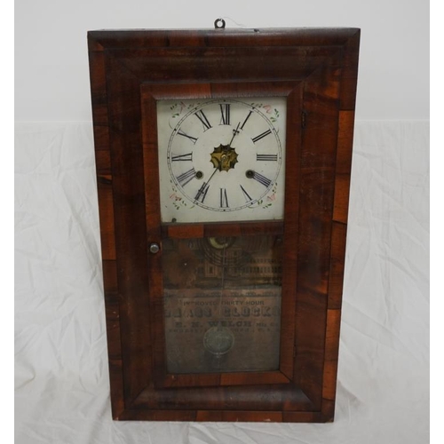 471 - Improved thirty hour brass clock by E.N. Welch