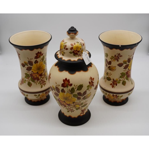 491 - 2 Modica vases and Modica lidded jar