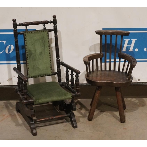 57 - Childs rocking chair and arm chair