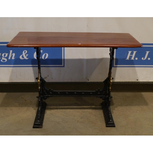 76 - Cast iron rectangular table 42x19