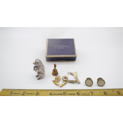 298 - Box of cufflinks and trinkets