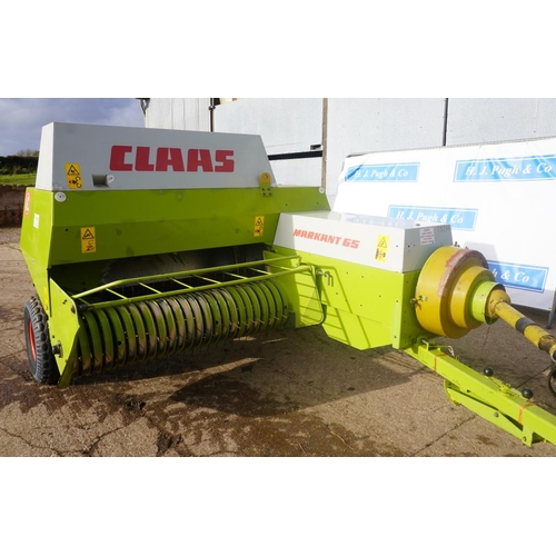 44 - Claas Markant 65 baler, 1999. Good working order with hydraulic rear towing drawbar