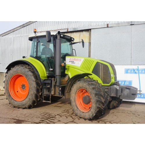 78 - 2007 Claas Axion 820 tractor, 4438 hours, 40k Cebis, front weights, front suspension, Mitchelin tyre... 