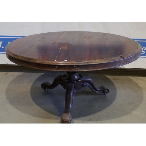 646 - Large tilt top table on pedestal base 53