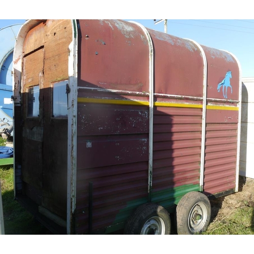 136 - Horse trailer converted into a chicken house. No drawbar. NO VAT