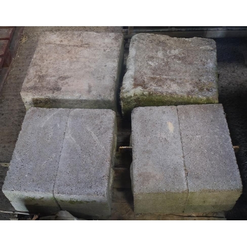 16 - 2 Pairs of concrete blocks