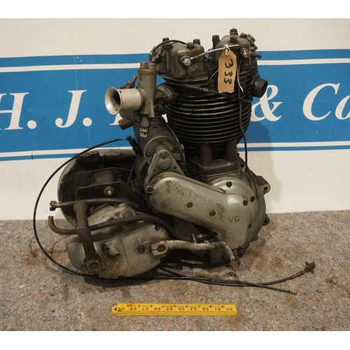 25 - Ariel 500cc alloy head engine. Complete power unit. Came out of a running bike