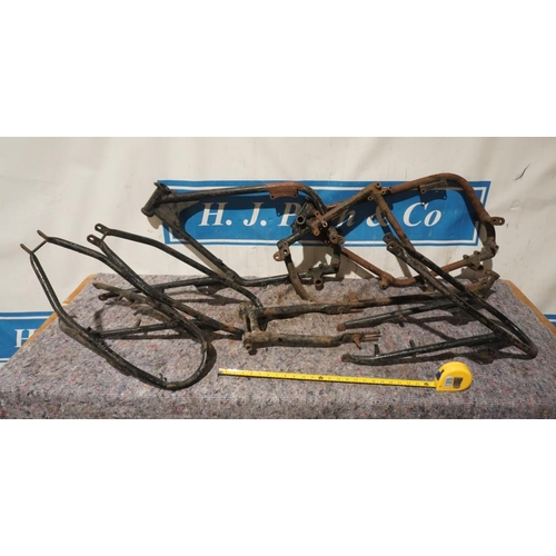 87 - 3 BSA Bantam motorcycle frames and swinging arms