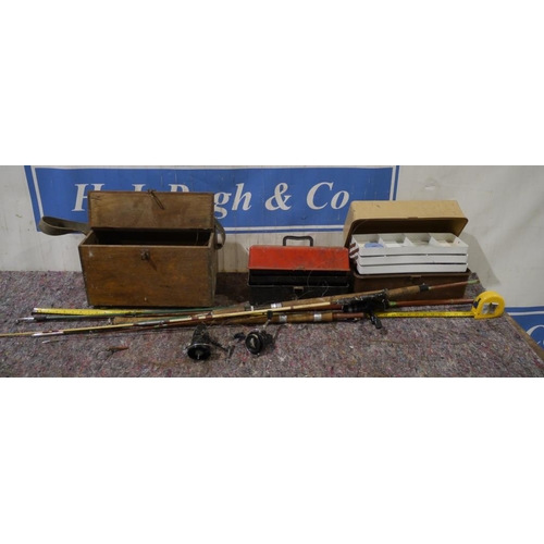 28 - Fishing tackle and ferret box