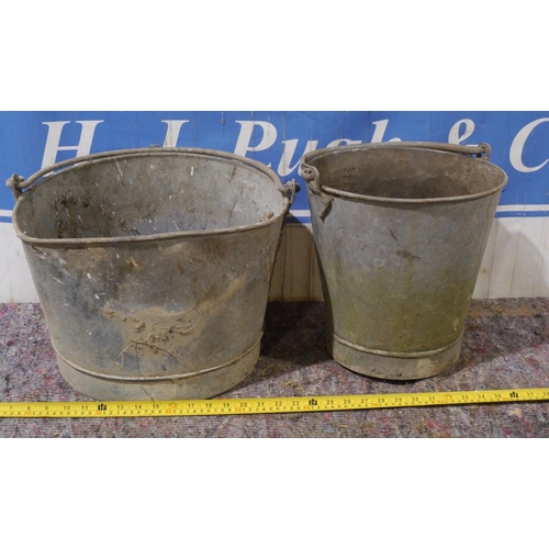 31 - Two galvanised buckets