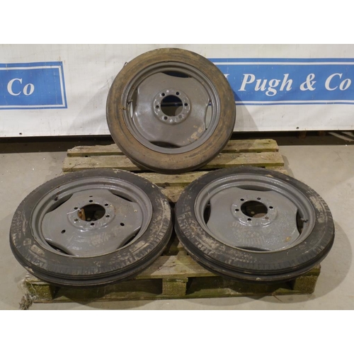 58 - 3 Ferguson front wheels