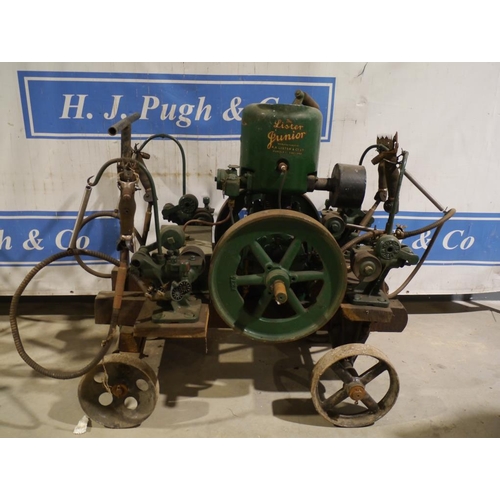 78 - Lister 4 unit shearing machine, flywheel driven with Lister A16 3HP engine