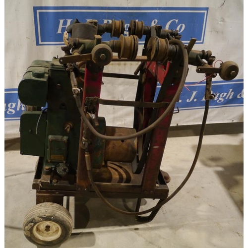 79 - Lister 4 unit shearing machine, belt driven with Lister DKH9 2HP engine