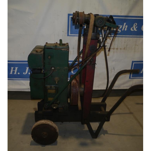 82 - Lister double shearing machine, belt driven with Lister 26D2H 2HP engine