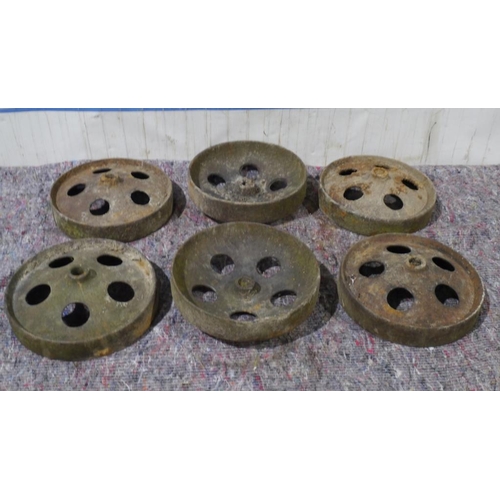 8 - 6 Cast iron wheels