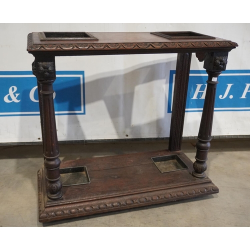 123 - Carved oak hall stand in 17thC style  36x16x33