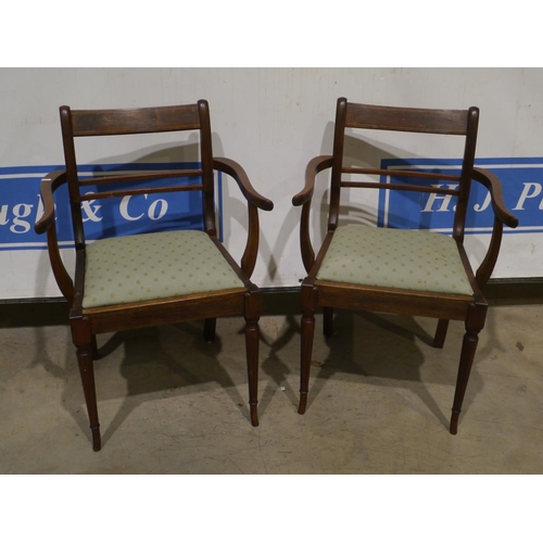 138 - Pair of dining arm chairs