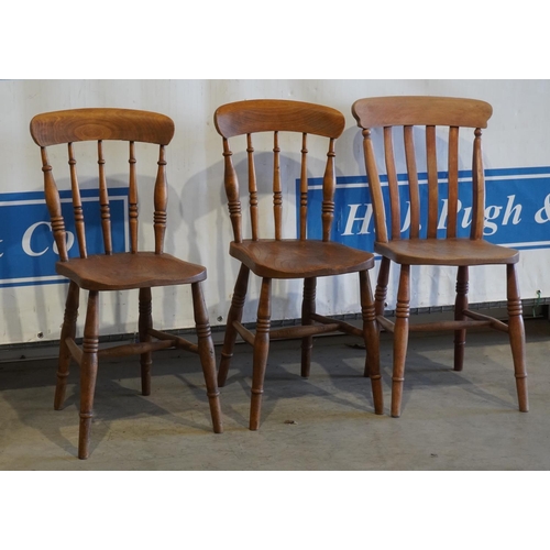 172 - 3 Stick back chairs