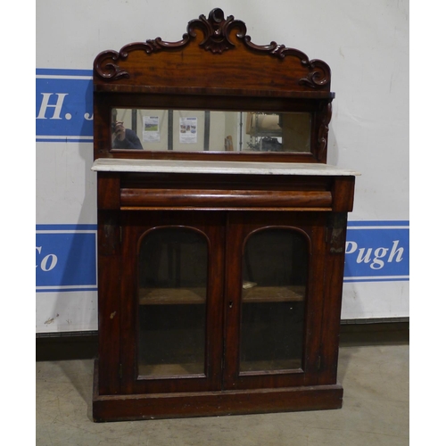 177A - Mahogany sideboard with marble top 57x36